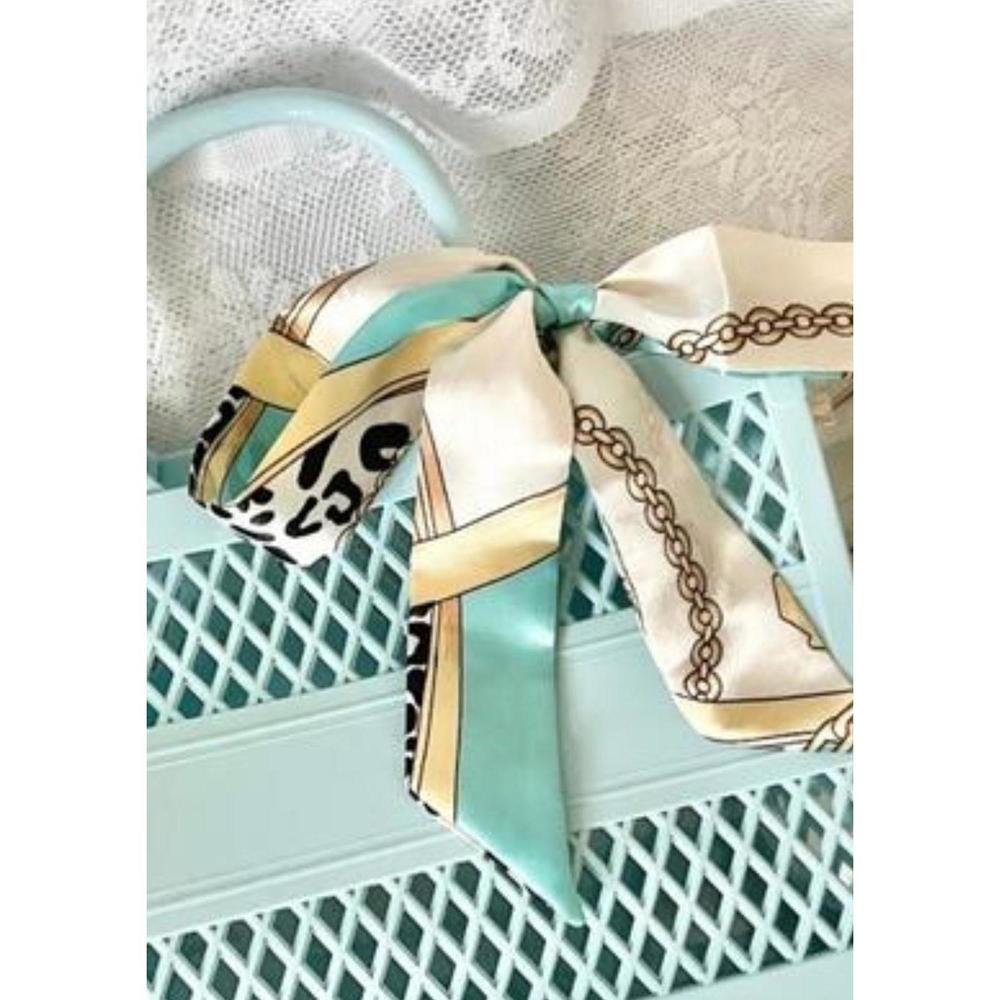 NEW CE CE CO jelly beach scarf bow tote bag in blue - Picture 2 of 2